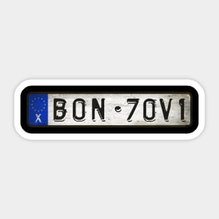 B0N - 70V1 Car license plates Sticker